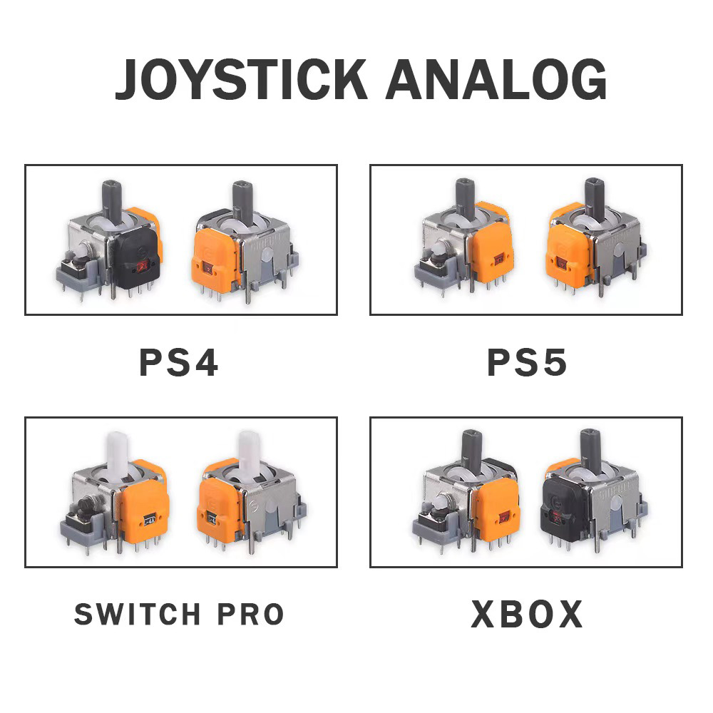 Gaming Accessories Ps4 - 2/10 adet Hall elektromanyetik Joystick oyun