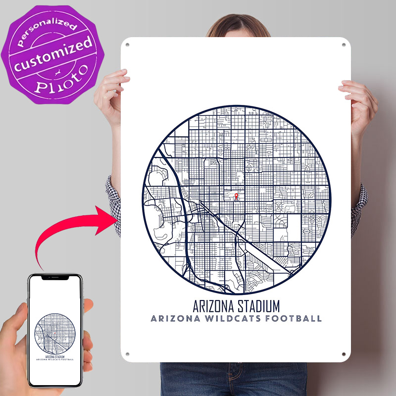 Gaming Accessories Gifts For Men - Arizona Stadyum Posteri Retro 3D Baskılı