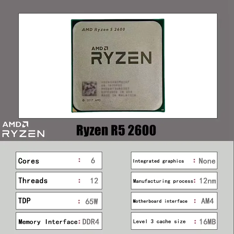 AMD Ryzen5 2600 R5 2600 Masaüs - Amd Cpu Ryzen 5 incelemesi ve fiyatı